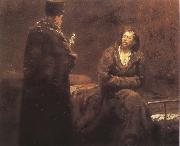 Ilya Repin Reject penance France oil painting artist